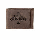 Los Angeles Dodgers Front Pocket Wallet with RFID Blocking, Brown, SC2