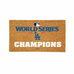 Los Angeles Dodgers Coir Mat 1C with Color Logo, World Series Champion