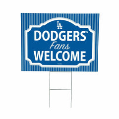 Los Angeles Dodgers Coroplast Yard Sign, "Fans Welcome"