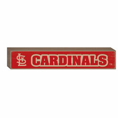 St Louis Cardinals Engraved Wood Sign, 3.5" x 18"