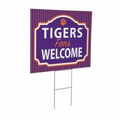 Clemson University Coroplast Yard Sign, "Fans Welcome"