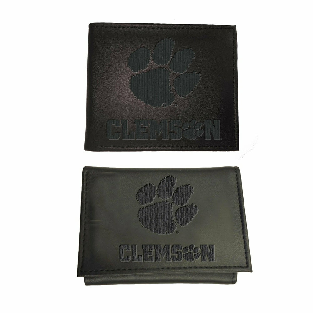 Clemson University, Bi-Fold and Tri-Fold Wallet Gift Set, Black