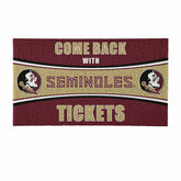 28" x 16" PVC Trapper Mat, Come Back with Tickets, Florida State Unive