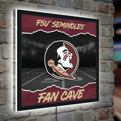 Florida State University 23"H x 23"L LED Wall Decor, Edgelite, Square