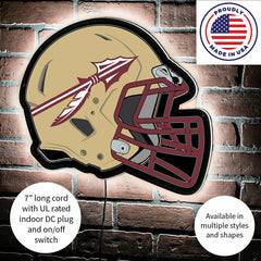 LED Wall Decor, Helmet, Florida State University