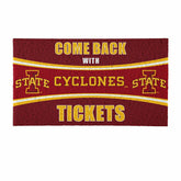 28" x 16" PVC Trapper Mat, Come Back with Tickets, Iowa State Universi