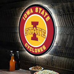 LED Wall Decor, Round, Iowa State University