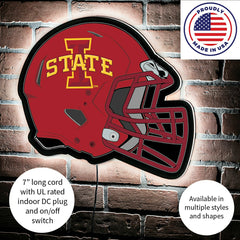 LED Wall Decor, Helmet, Iowa State University
