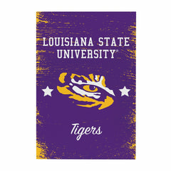 Louisiana State University Wood Wall Sign, 16x24