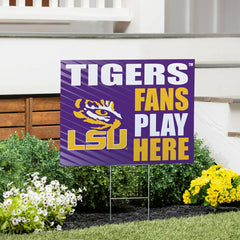 Louisiana State University Coroplast Yard Sign "Fans Play Here"