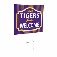 Louisiana State University Coroplast Yard Sign, "Fans Welcome"