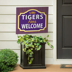 Louisiana State University Coroplast Yard Sign, "Fans Welcome"