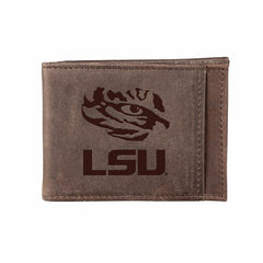 Front Pocket Wallet w/ RFID Blocking, Louisiana State University, Brow