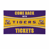 28" x 16" PVC Trapper Mat, Come Back with Tickets, Louisiana State Uni