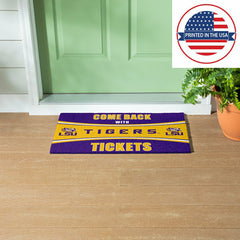 28" x 16" PVC Trapper Mat, Come Back with Tickets, Louisiana State Uni