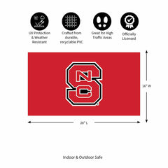 Full Color PVC Mat, 16" x 28", North Carolina State University