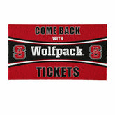 28" x 16" PVC Trapper Mat, Come Back with Tickets, North Carolina Stat