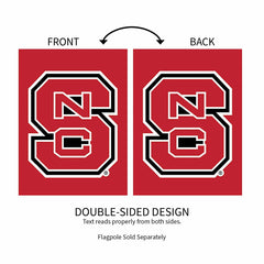 North Carolina State University Applique Garden Flag