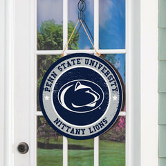 Penn State Round Door Décor with Hanging Rope, 18x18