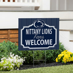 Penn State Coroplast Yard Sign, "Fans Welcome"