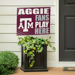 Texas A&M Coroplast Yard Sign "Fans Play Here"