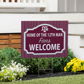 Texas A&M Coroplast Yard Sign, "Fans Welcome"