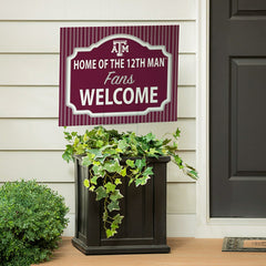 Texas A&M Coroplast Yard Sign, "Fans Welcome"