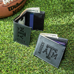 Texas A&M, Bi-Fold and Tri-Fold Wallet Gift Set, Black