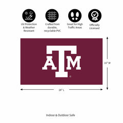 Full Color PVC Mat, 16" x 28", Texas A&M