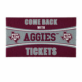 28" x 16" PVC Trapper Mat, Come Back with Tickets, Texas A&M