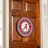 University of Alabama Round Door Décor with Hanging Rope, 18x18
