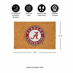 University of Alabama Large Full Color Coir Mat, 36"x24"