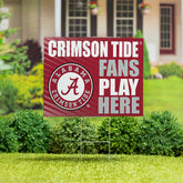 University of Alabama Coroplast Yard Sign "Fans Play Here"