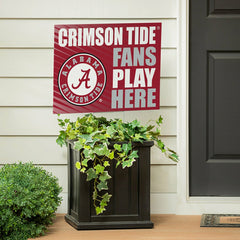 University of Alabama Coroplast Yard Sign "Fans Play Here"