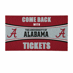 28" x 16" PVC Trapper Mat, Come Back with Tickets, University of Alaba