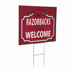 University of Arkansas Coroplast Yard Sign, "Fans Welcome"