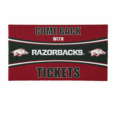 28" x 16" PVC Trapper Mat, Come Back with Tickets, University of Arkan