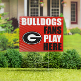 University of Georgia Coroplast Yard Sign "Fans Play Here"
