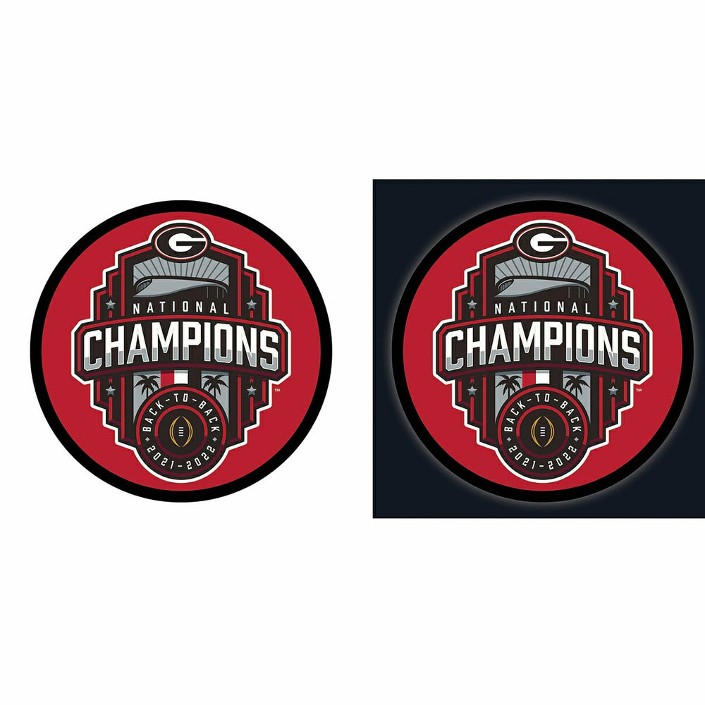University of Georgia National Champions College Large Round Edgelite