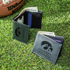 University of Iowa, Bi-Fold and Tri-Fold Wallet Gift Set, Black