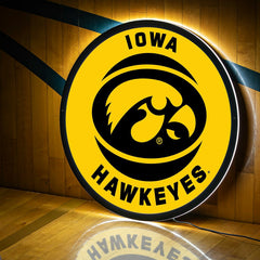 LED Wall Decor, Round, University of Iowa