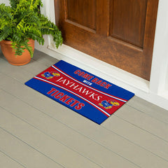 28" x 16" PVC Trapper Mat, Come Back with Tickets, University of Kansa