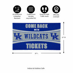 28" x 16" PVC Trapper Mat, Come Back with Tickets, University of Kentu