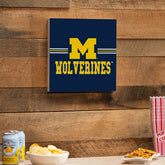 University Of Michigan Wood Wall Sign, 12x12