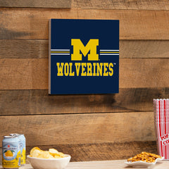 University Of Michigan Wood Wall Sign, 12x12