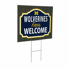 University Of Michigan Coroplast Yard Sign, "Fans Welcome"