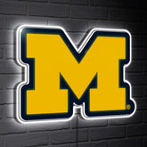 Michigan Wolverines LED Wall Decor, Glazelite, Logo