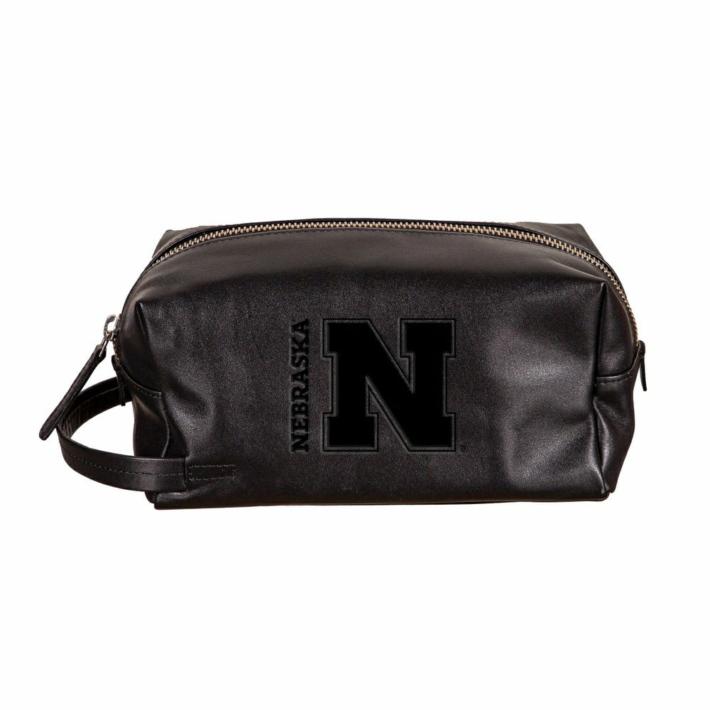 University of Nebraska, Embossed Toiletry Bag, Black