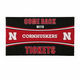 28" x 16" PVC Trapper Mat, Come Back with Tickets, University of Nebra