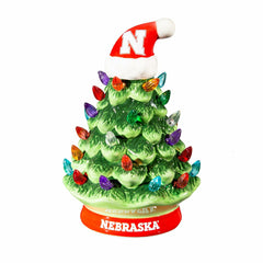 8" LED Ceramic Christmas Tree, University of Nebraska